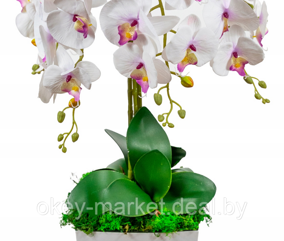 Искусственные цветы Орхидеи в кашпо 5 веток, 95 см - фото 9 - id-p201927986