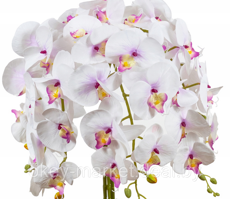Искусственные цветы Орхидеи в кашпо 5 веток, 95 см - фото 8 - id-p201927986