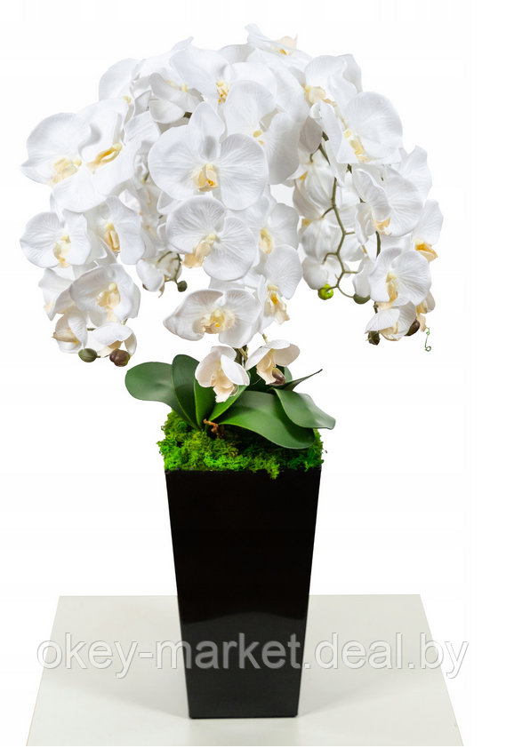 Искусственные цветы Орхидеи в кашпо 5 веток, 95 см - фото 8 - id-p201927997