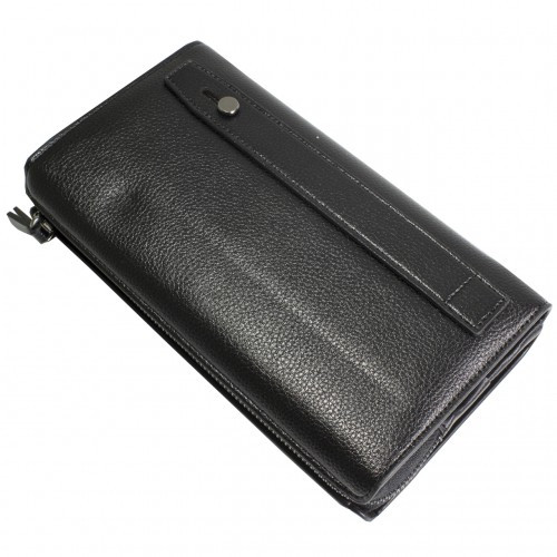 Мужское портмоне клатч на молнии, с ручкой Baellerry Maxi Libero S1001 Черное - фото 4 - id-p201927638