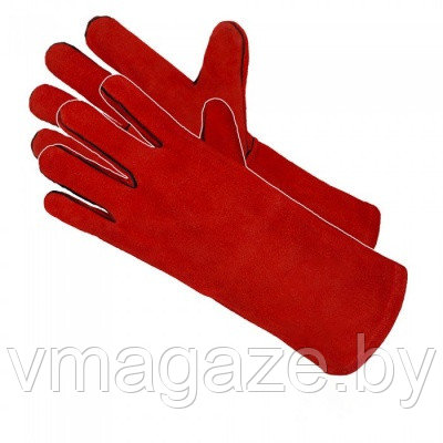 Перчатки краги спилковые Reflex-RED на подкладке(Ми,Тр) - фото 1 - id-p201928918