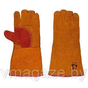 Краги перчатки спилковые,иск.мех усиленные,35 см,кевларовая нить,КТ1462