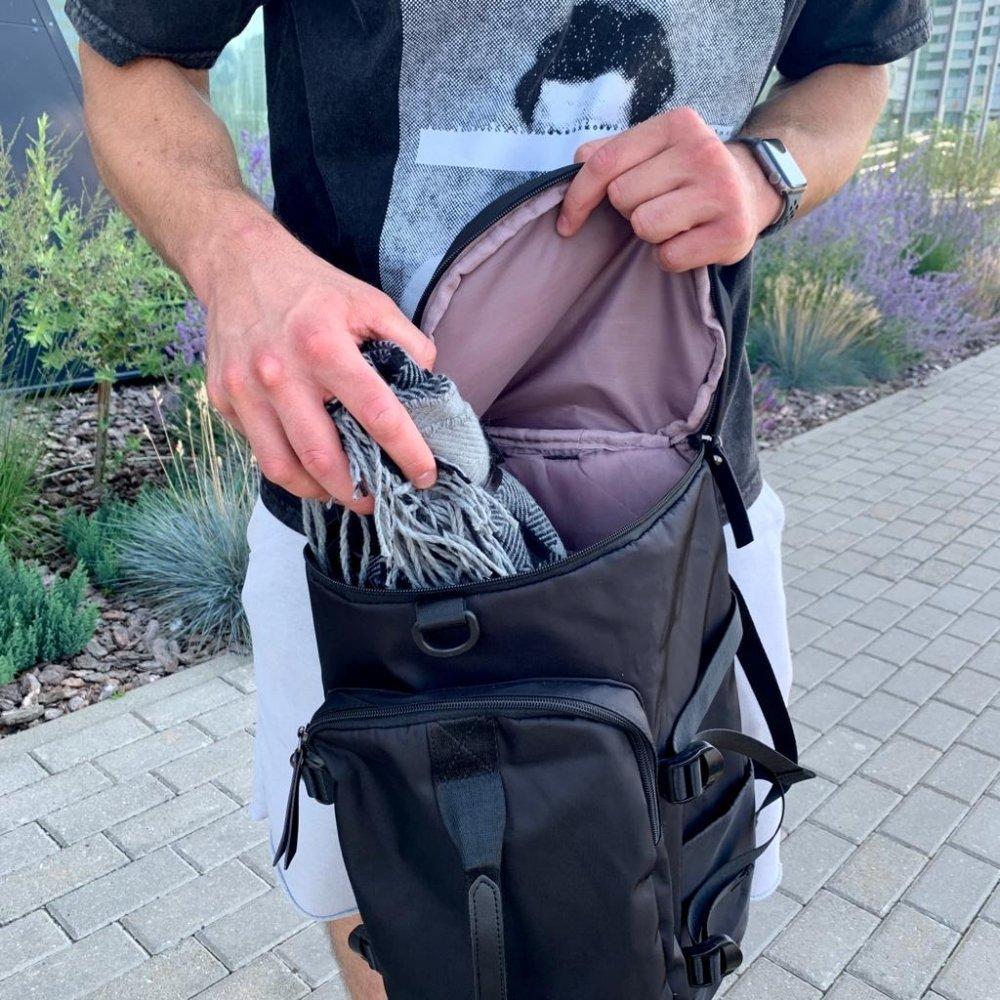 Городской рюкзак American Tourister Urban / Сумка-трансформер (Форма цилиндр), серый - фото 6 - id-p201927657