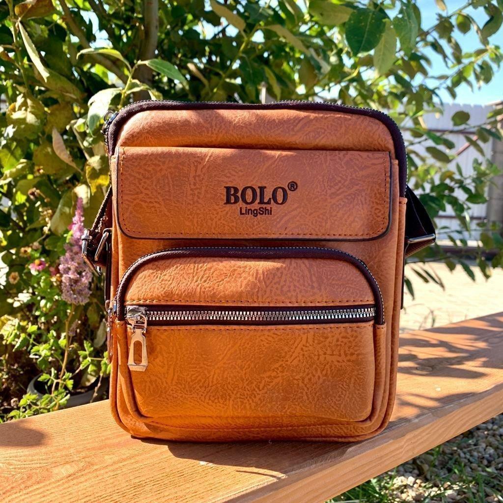 Классическая мужская сумка-мессенджер Bolo LingShi (плечевой ремень, ручка для переноски) - фото 8 - id-p201927664