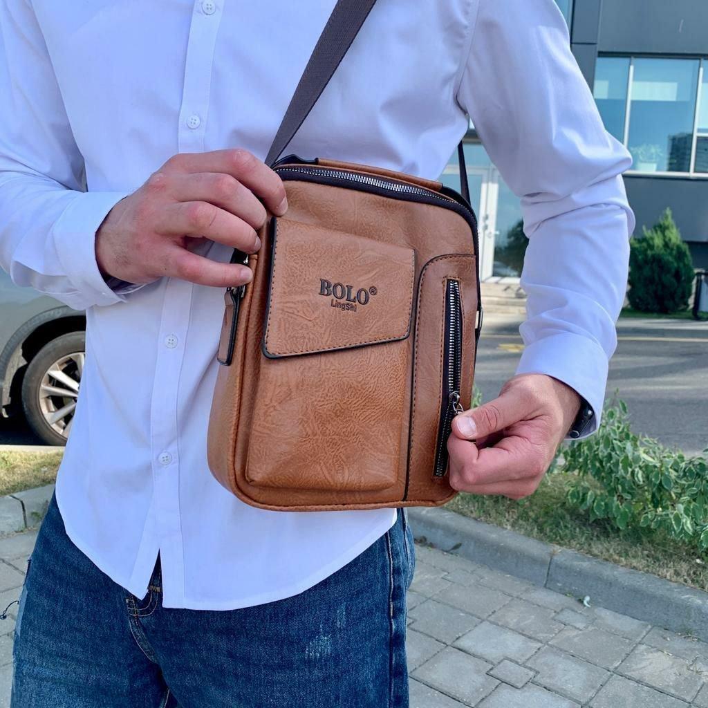 Мужская сумка-мессенджер через плечо Bolo LingShi (отделение для смартфона) - фото 1 - id-p201927665