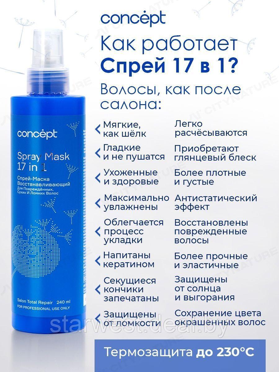 Concept Spray Mask 240 мл Спрей-маска 17 в 1 восстанавливающий для поврежденных, сухих и ломких волос - фото 2 - id-p201928967