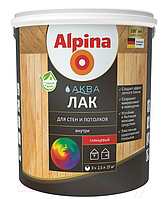 Лак Alpina Аква для стен и потолков 2.5л, (шелковисто-матовый)