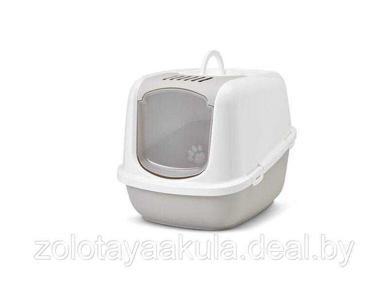 Туалет-домик "SAVIC" "Nestor Jumbo" для кошек, 66,5x48,5x46,5 см, белый/мокко - фото 1 - id-p201928100