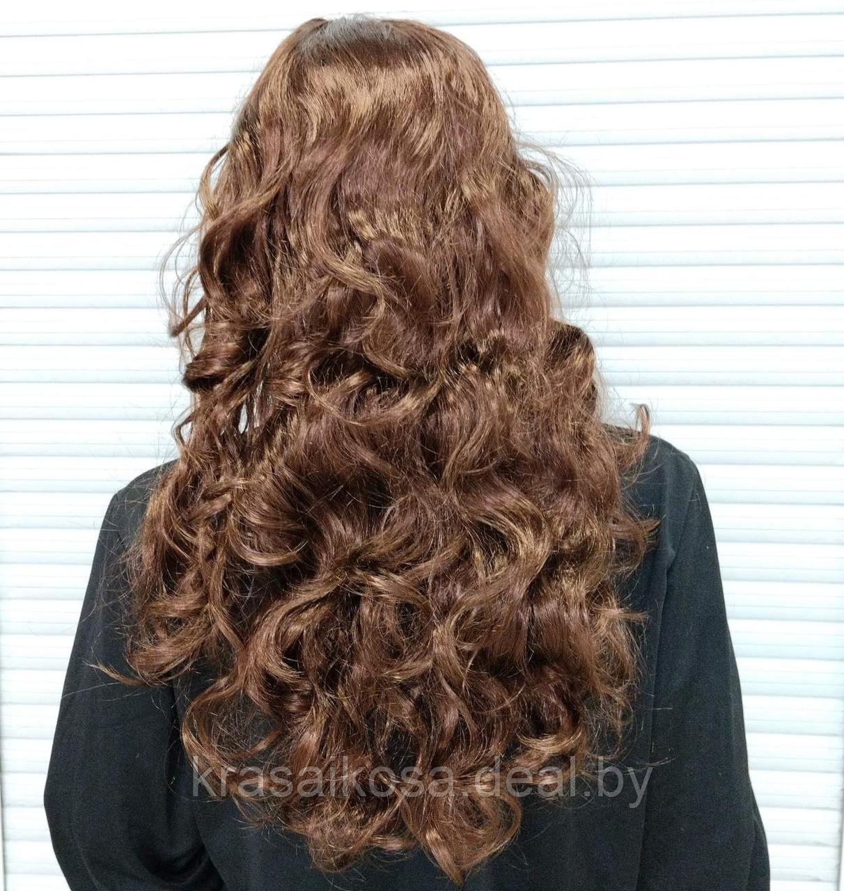 Парик Каштановый длинный волнистый из искусственных волос карнавальный - фото 2 - id-p201929653