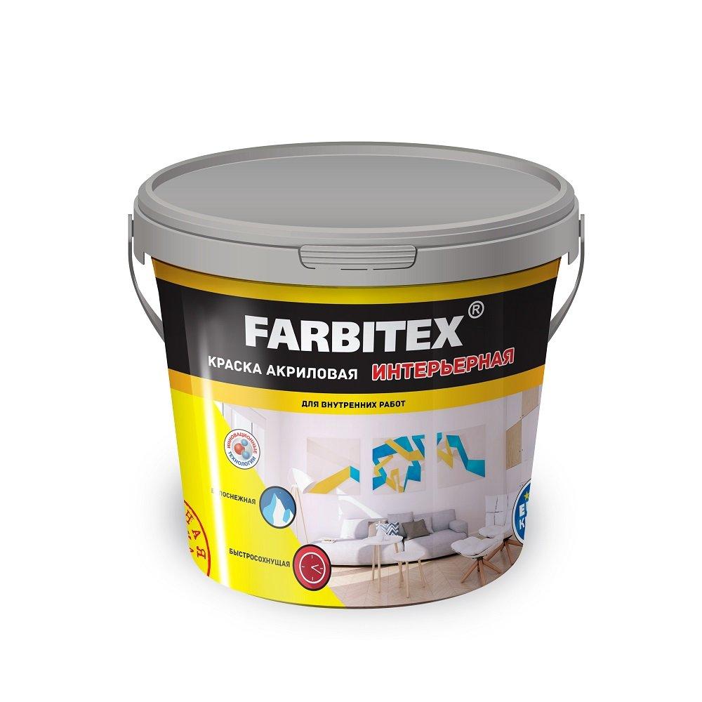 Краска акриловая интерьерная FARBITEX, 13кг