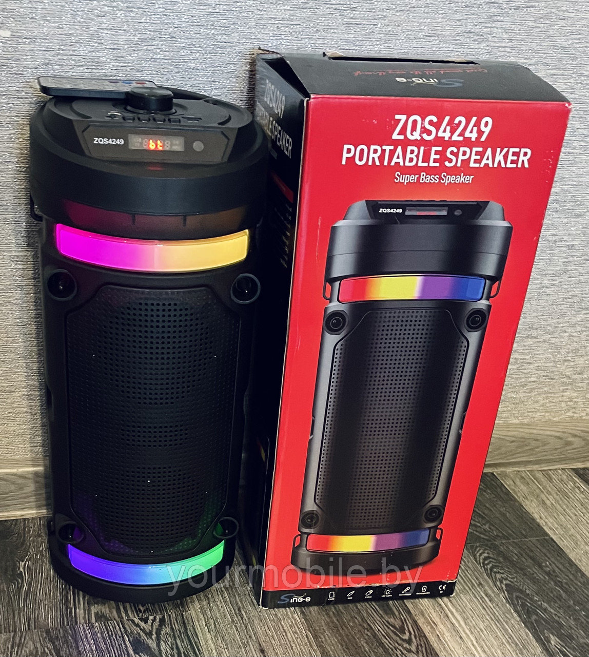 Портативная Bluetooth колонка BT Speaker ZQS-4249 с микрофоном и Пультом ДУ - фото 1 - id-p201932336