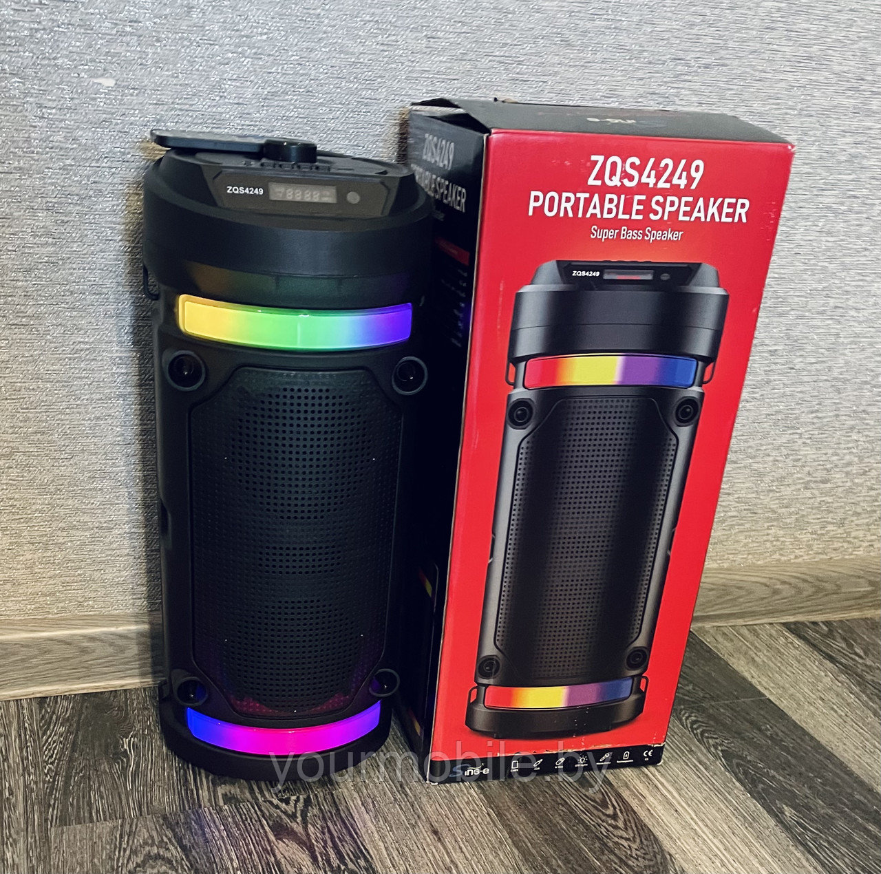 Портативная Bluetooth колонка BT Speaker ZQS-4249 с микрофоном и Пультом ДУ - фото 3 - id-p201932336