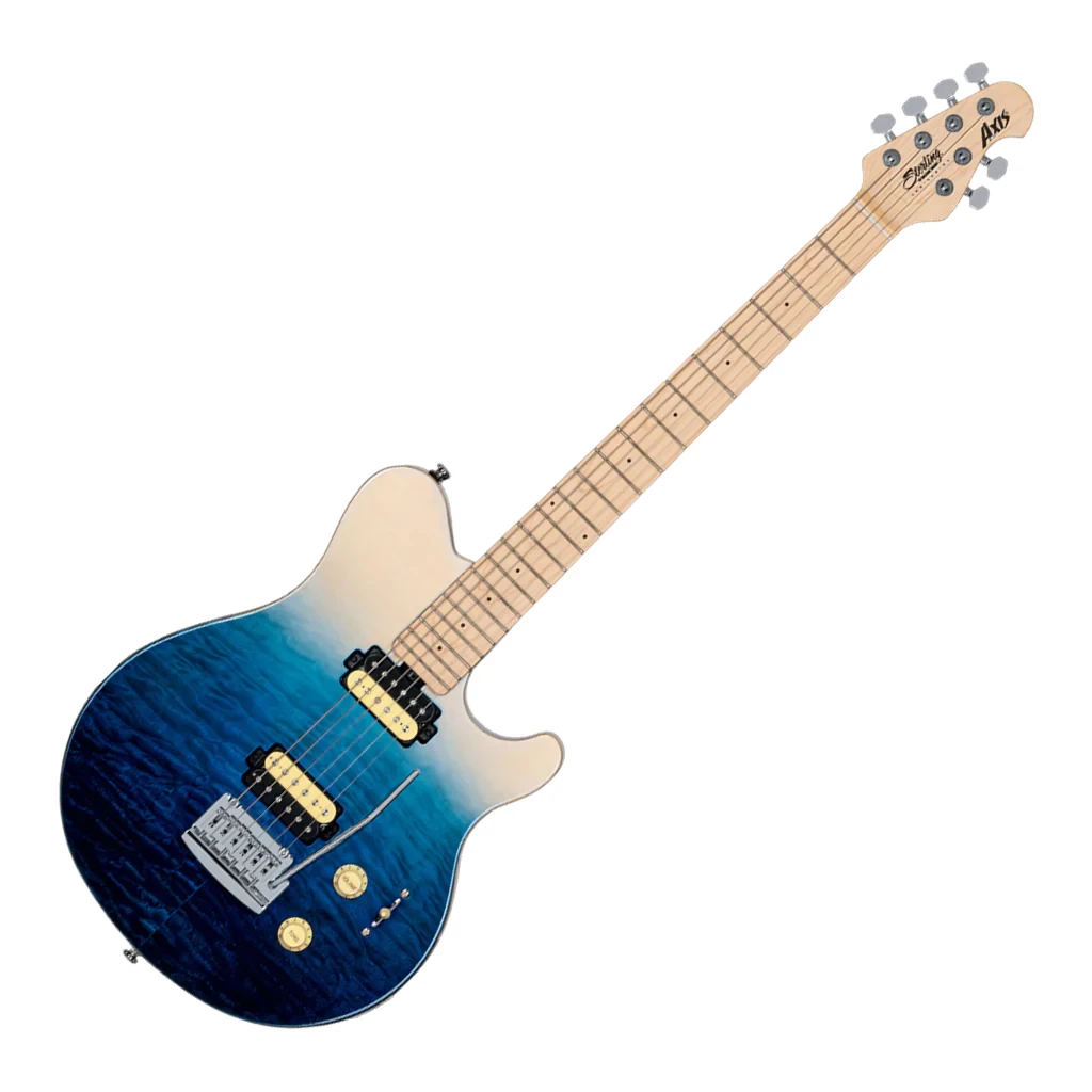 Электрогитара Sterling By Music Man Axis AX3QM Spectrum Blue - фото 2 - id-p201936652