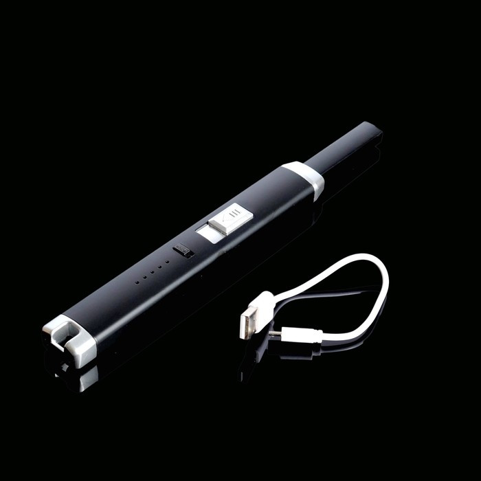 Зажигалка электронная, кухонная, 23 х 2.5 х 1.5 см, USB, черная - фото 1 - id-p201934287