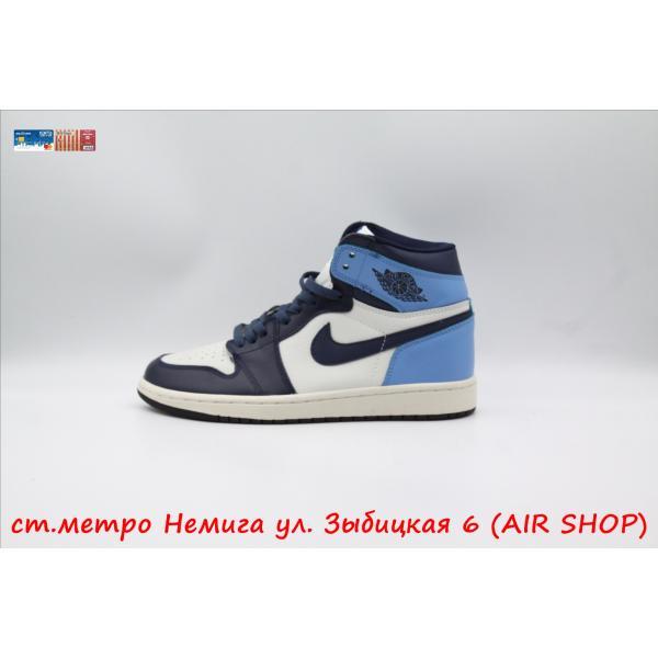 Nike Air Jordan 1 Black/Blue, фото 1