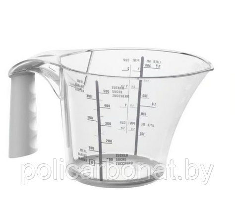 Мерный стакан Loft 0.6 л, прозрачный/белый - фото 1 - id-p201936090