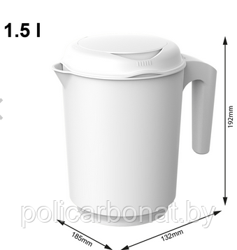 Ёмкость мерная с крышкой для ручного погружного миксера Fresh 1.5 л, белый - фото 2 - id-p201936100