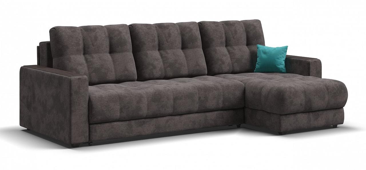Угловой диван BOSS 3.0 Classic XL велюр Alkantara серый - фото 1 - id-p201936641