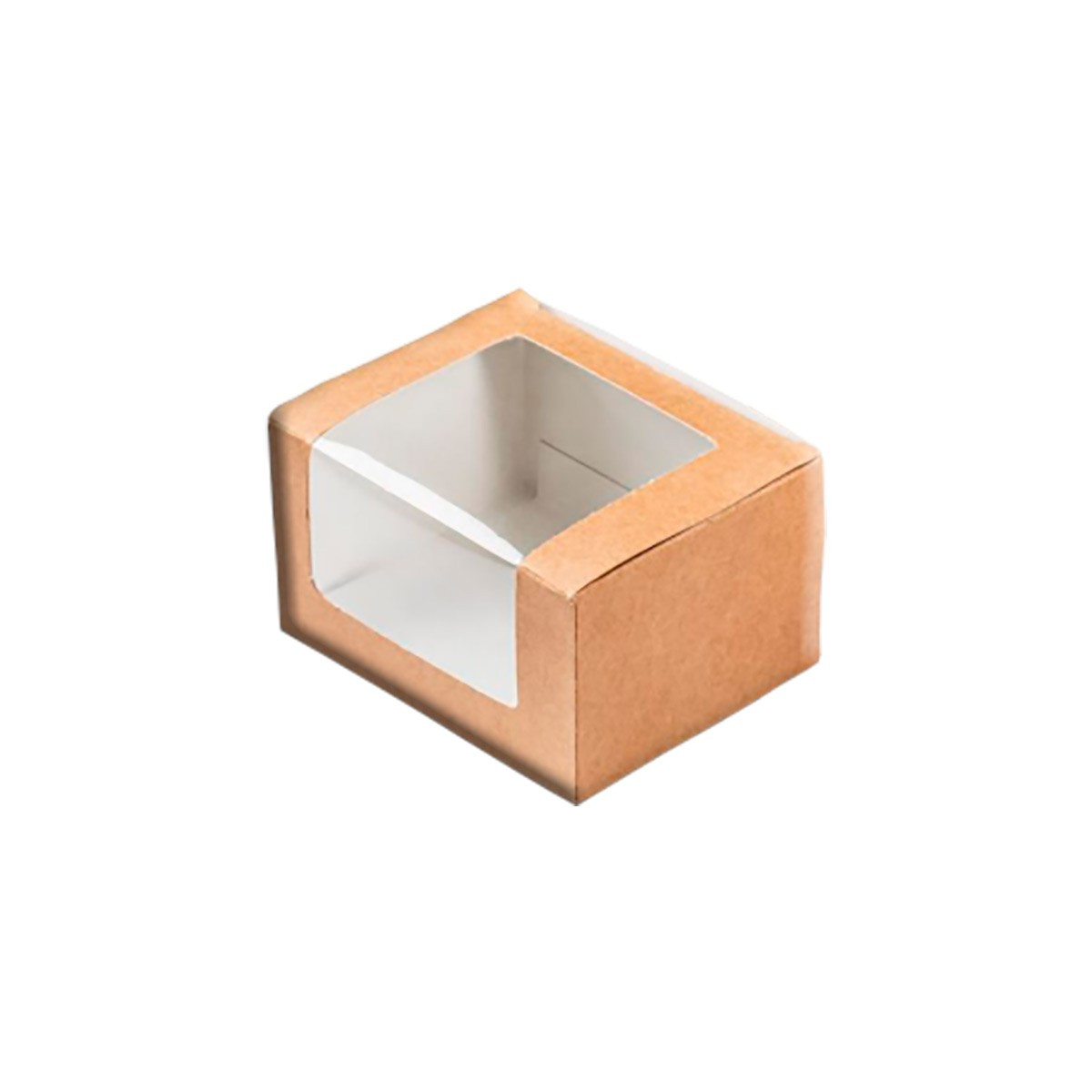 Упаковка OSQ Square Cut sandwich box (Россия, крафтовый картон, 125х100х70 мм) - фото 1 - id-p201849907