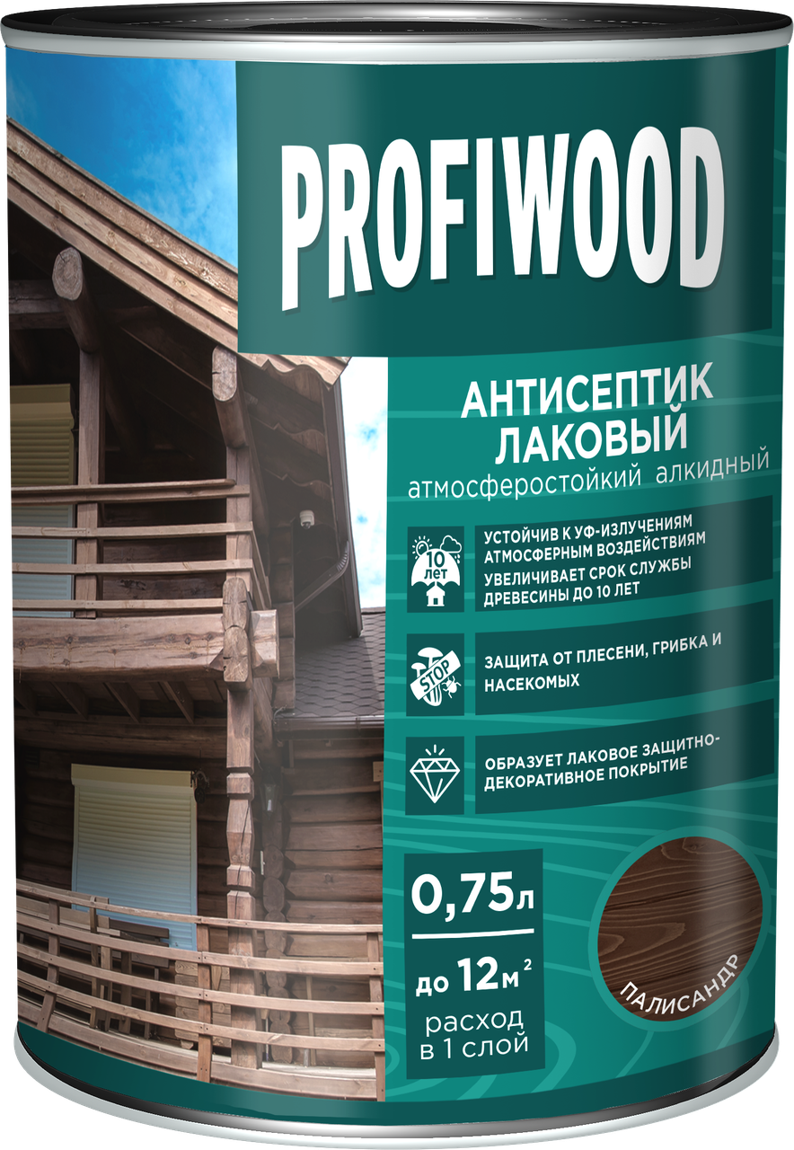Антисептик лаковый для древесины PROFIWOOD 2.6л/2.4 кг - фото 1 - id-p201956729