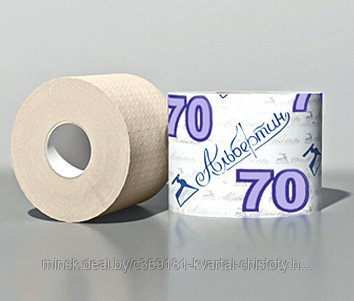 Бумага туалетная Альбертин 70 м(гильза) однослойная неокрашенная РБ