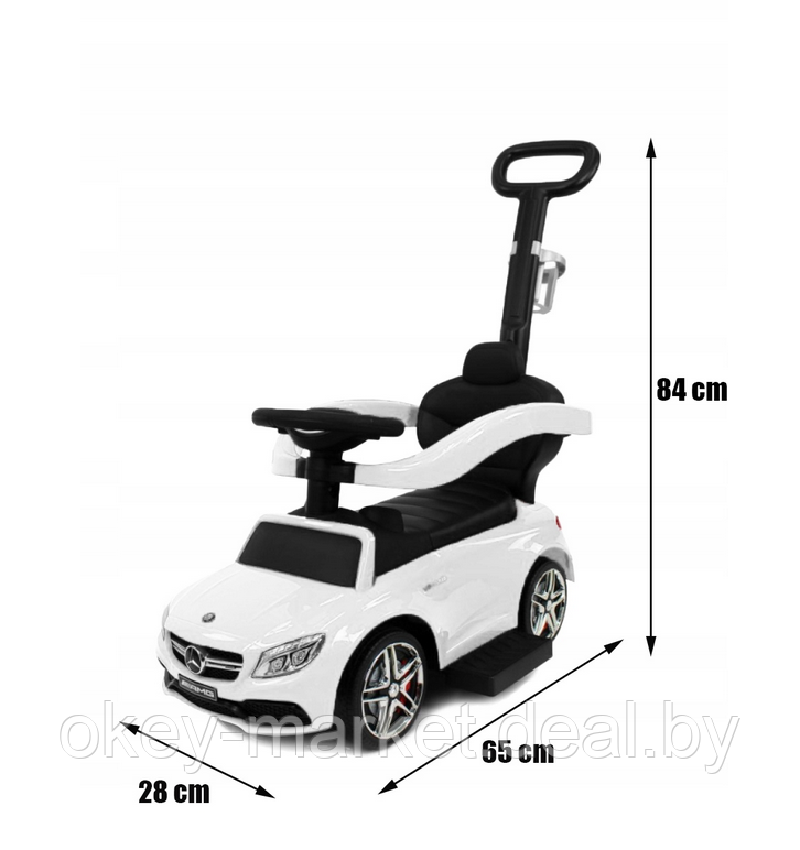 Машинка-каталка Start Baby Mercedes AMG C63, мягкие колеса, сиденье эко-кожа - фото 3 - id-p201979325