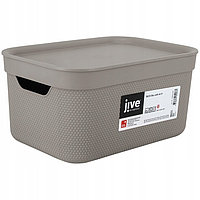 Корзина с крышкой JIVE DECO Box 5л, капучино