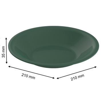 Тарелка глубокая 21 см Caruba, зеленый - фото 2 - id-p200586574