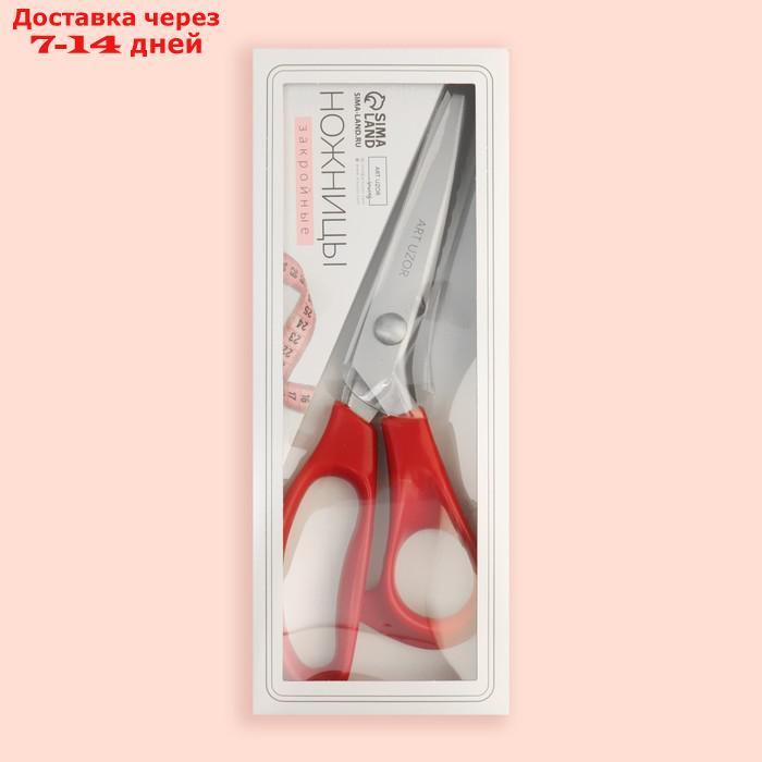 Ножницы "Волна", 9,5", 23,5 см, шаг - 7 мм, в коробке, цвет красный - фото 5 - id-p201935966