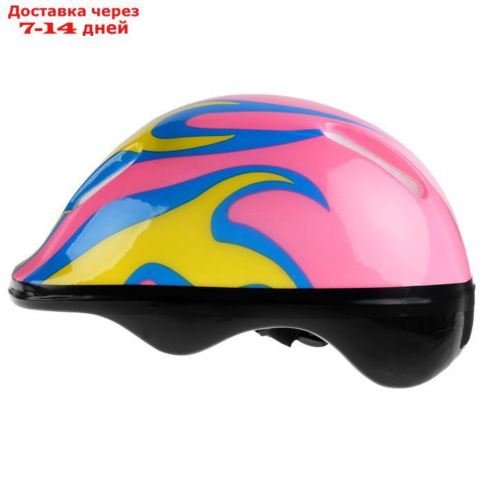Шлем защитный детский OT-H6, размер M (55-58 см), цвет розовый - фото 2 - id-p201934162