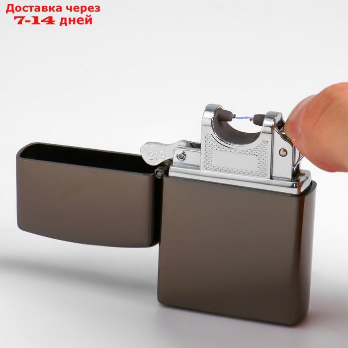 Зажигалка электронная, дуговая, USB, хром, 5.6х3.8.1.3 см . - фото 2 - id-p201936218