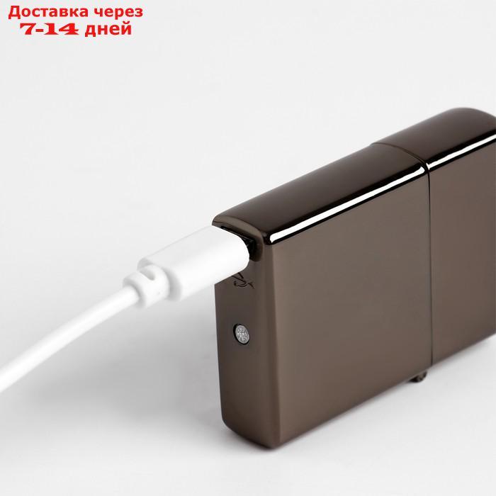 Зажигалка электронная, дуговая, USB, хром, 5.6х3.8.1.3 см . - фото 4 - id-p201936218