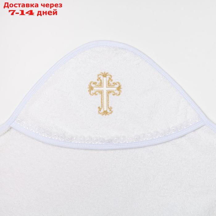 Полотенце-уголок для крещения с вышивкой, размер 100*100 см, цвет белый К40/1 - фото 6 - id-p201934241
