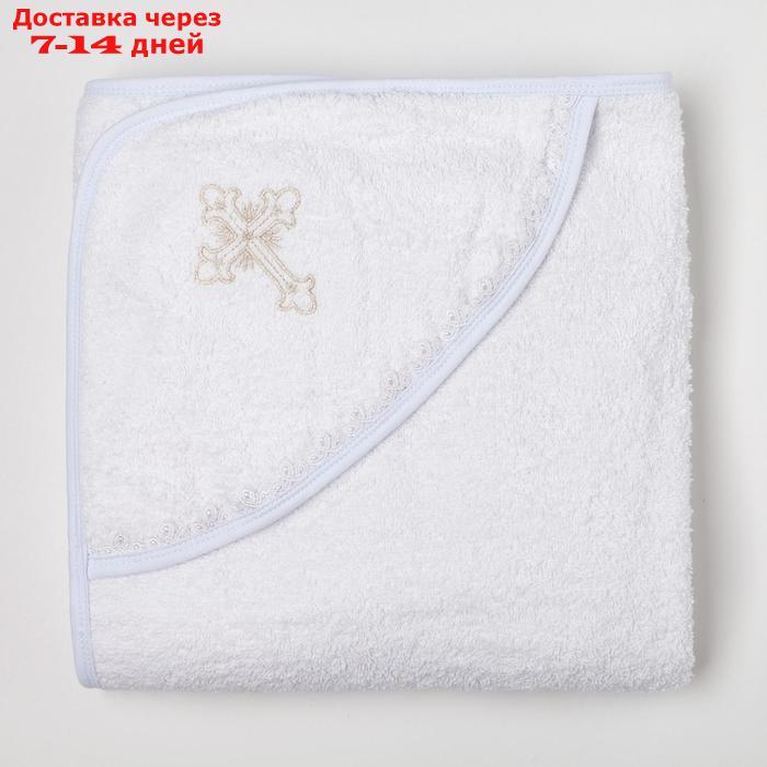 Полотенце-уголок для крещения с вышивкой, размер 100*100 см, цвет белый К40/1 - фото 8 - id-p201934241