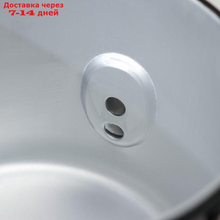 Чайник-котелок с декоративным покрытием 2,5 л, цвет чёрный - фото 3 - id-p201936386
