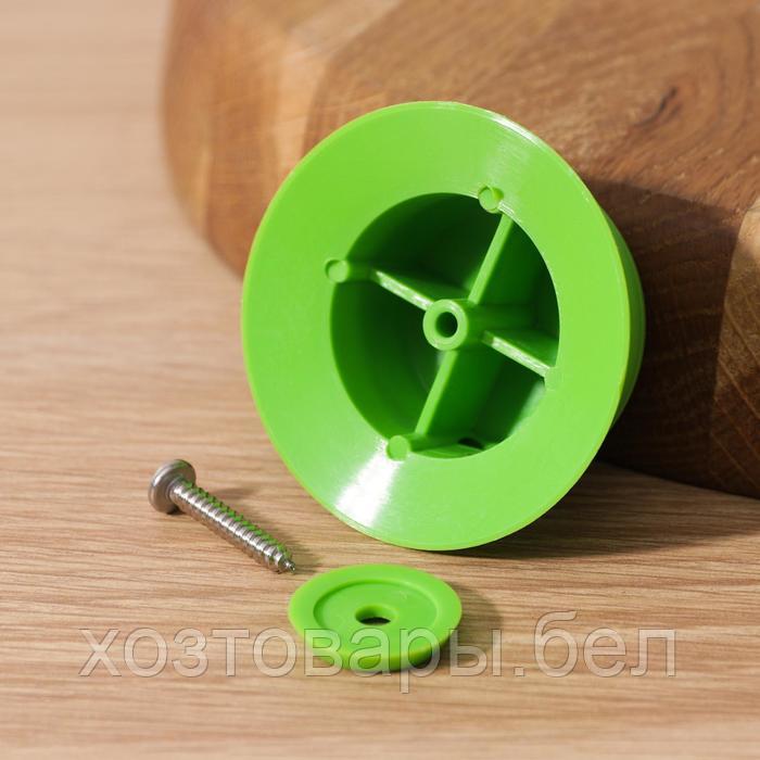 Ручка для крышки на посуду d=6 см зеленая с саморезом - фото 3 - id-p201982189