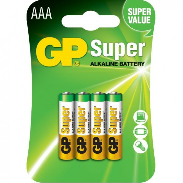 Батарейка GP Super AAA (LR3) 4 шт - фото 1 - id-p201881344