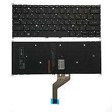 Клавиатура для ноутбука Acer Swift 5 SF514-53 черная с подсветкой с кнопкой включения