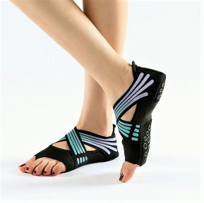 Чешки для йоги противоскользящие Yoga Shoes / носки для йоги и пилатеса с открытыми пальцами / 34-40 размер - фото 1 - id-p201985132