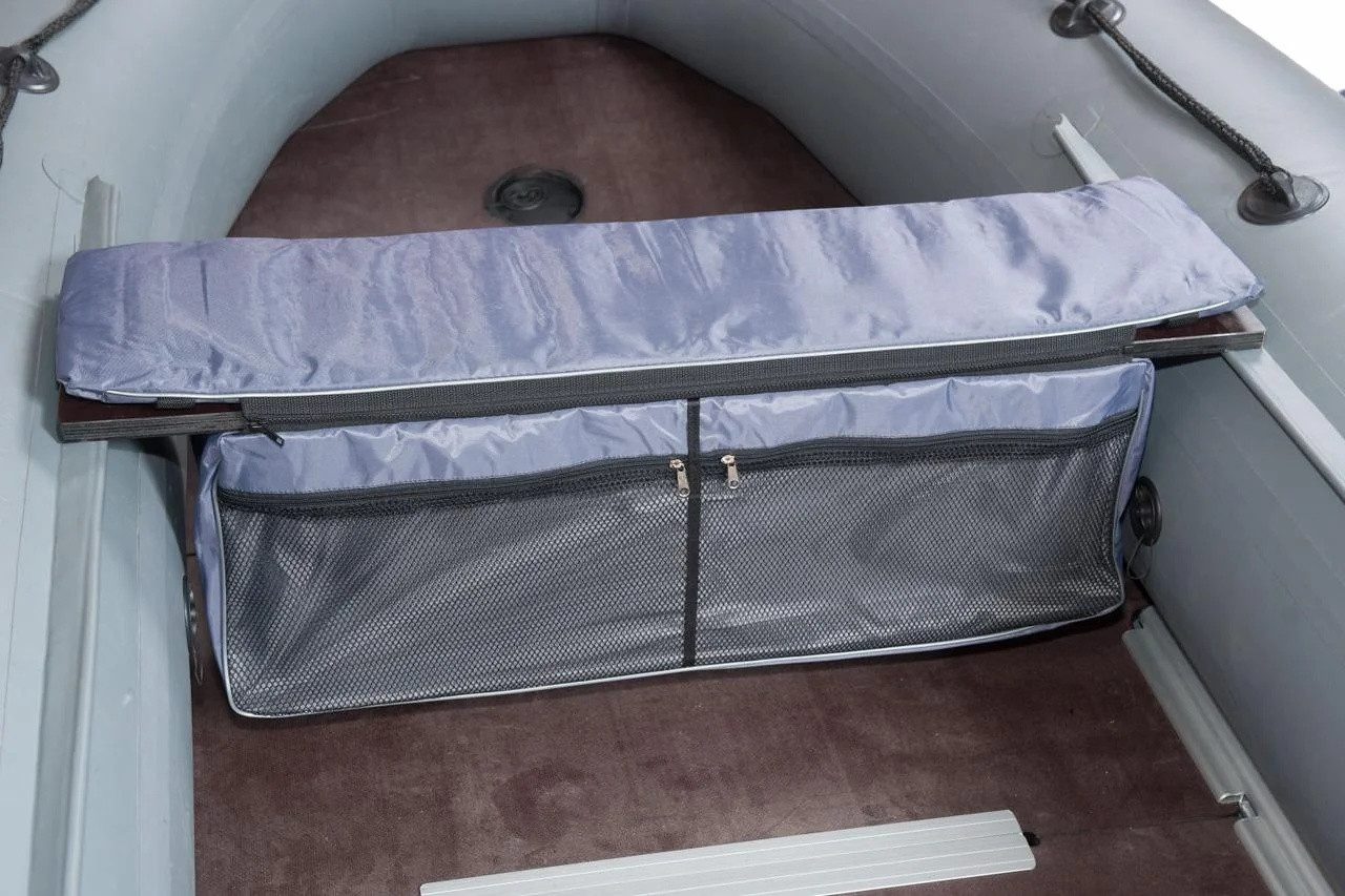 Комплект мягких накладок на лодочное сиденье Ковчег 110 с сумкой (серый) - фото 4 - id-p201982127