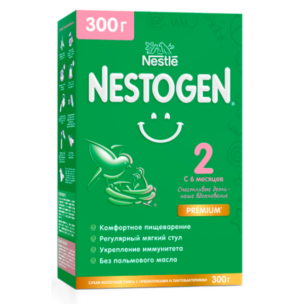 Смесь Nestle Nestogen 2 Premium молочная 300г - фото 1 - id-p201984032