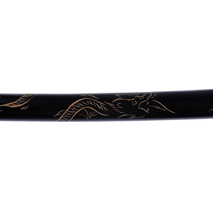 Сувенирное оружие «Катана на подставке», чёрные ножны с резным драконом, рукоять микс 100см - фото 10 - id-p201991572