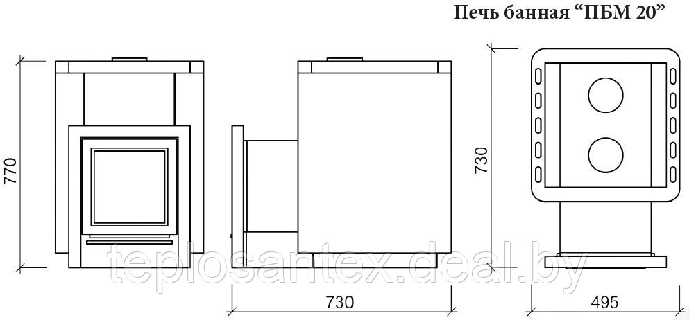 Печь банная ПБМ 20 Мета-Бел в Гомеле - фото 6 - id-p3756715