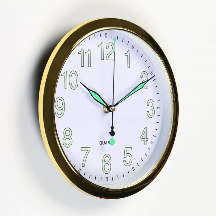 Часы настенные, серия: Классика, дискретный ход, d-25 см, АА, флуоресцентные - фото 3 - id-p201991598
