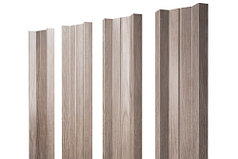 Штакетник М-образный А 0,45 Print Elite Antique Wood TwinColor White Wood TwinColor