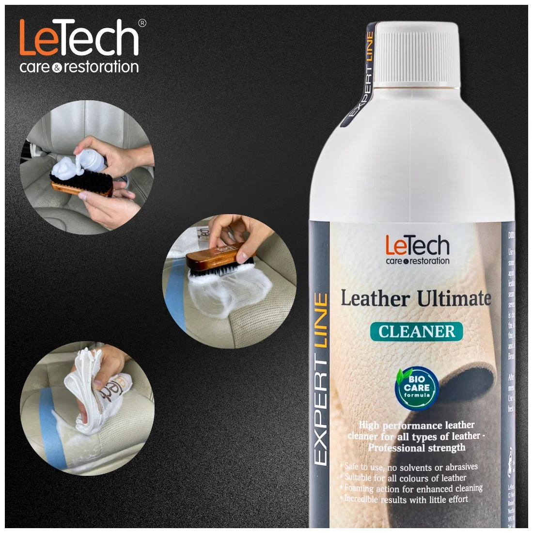 Leather Ultimate Cleaner (Expert Line) - Средство для чистки кожи | LeTech | 500мл - фото 3 - id-p159851111