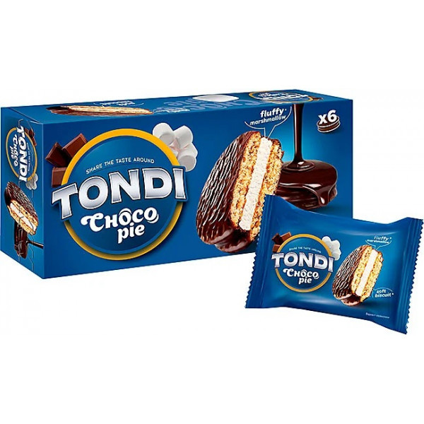 Печенье Tondi Choco Pie глазированное классическое 180г - фото 1 - id-p201984052