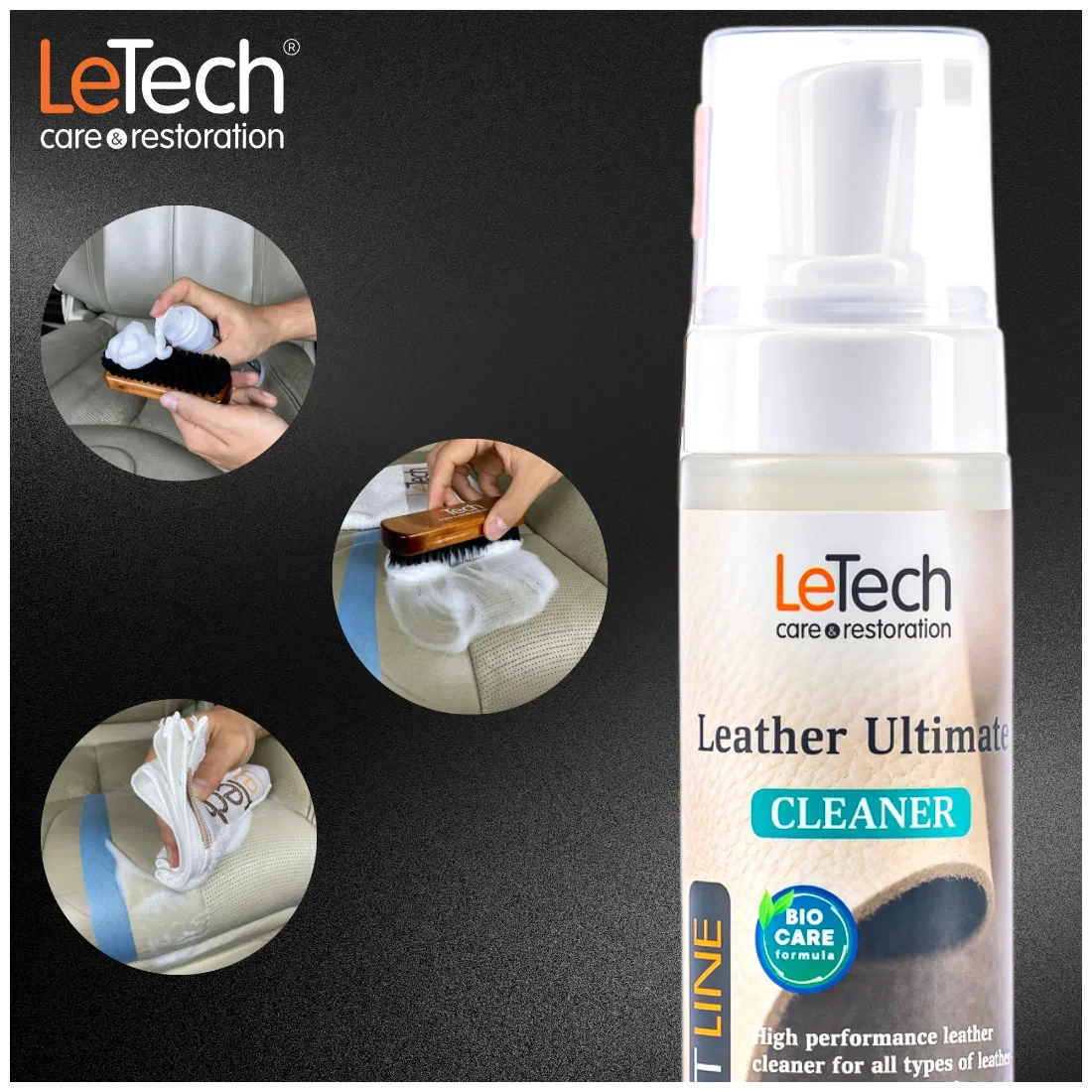 Leather Ultimate Cleaner (Expert Line) - Средство для чистки кожи с пенообразователем | LeTech | 200мл - фото 4 - id-p159851112