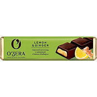 Шоколад тёмный O`Zera Lemon&Ginger с лимоном и имбирной начинкой 50г