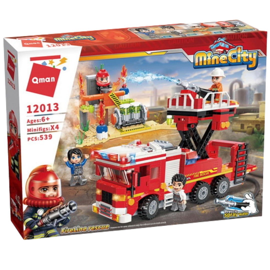 Конструктор "Пожарная служба" Qman MineCity 539 деталей - фото 1 - id-p202008252